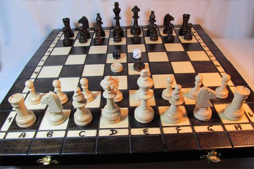 XXL Schach Backgammon Dame Holz Holzkoffer Tavli Spiel Gesellschaftsspiel LEGELE