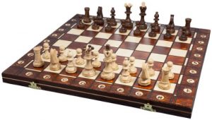 Holz-Schachspiel Da Vinci, 42 x 42 cm