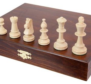 Schachfiguren aus HolzMagnetisch1 Komplett Set Braun und weiß 