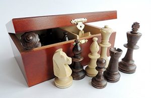 Professionelle Staunton gewichtete Schachfiguren in Holzbox