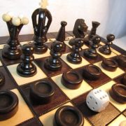 ChessEbook-Schachspiel-Dame-Backgammon-35-x-35-cm-Holz-0-1