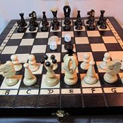 Schachspiel + Dame + Backgammon 35 x 35 cm Holz