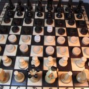 ChessEbook-Schachspiel-Dame-Backgammon-35-x-35-cm-Holz-0-2