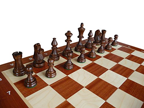 Schachspiel Staunton Nr 6 Schachbrett 53 x 53 cm Holz Schach Turnier 