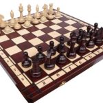 Schachspiel Staunton, 55 x 55 cm Holz