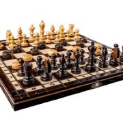 Handgearbeites-Schachspiel-und-Damespiel-aus-Kirschholz-35-x-35-cm-neu-0-0