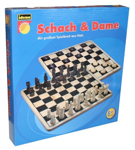 Idena - Schach und Dame Spiel aus Holz
