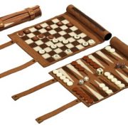 Philos-2801-Reise-Schach-Backgammon-Dame-Set-aus-Kunstleder-zum-Rollen-Feld-25mm-0-0