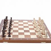 Schachspiel aus Holz - Mahagoni