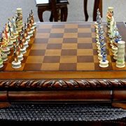 Schachtisch-Spieltisch-Spielbrett-Schachbrett-Mahagoni-NEU-0-0