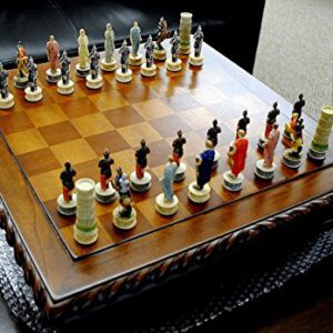 Schachtisch-Spieltisch-Spielbrett-Schachbrett-Mahagoni-NEU-0